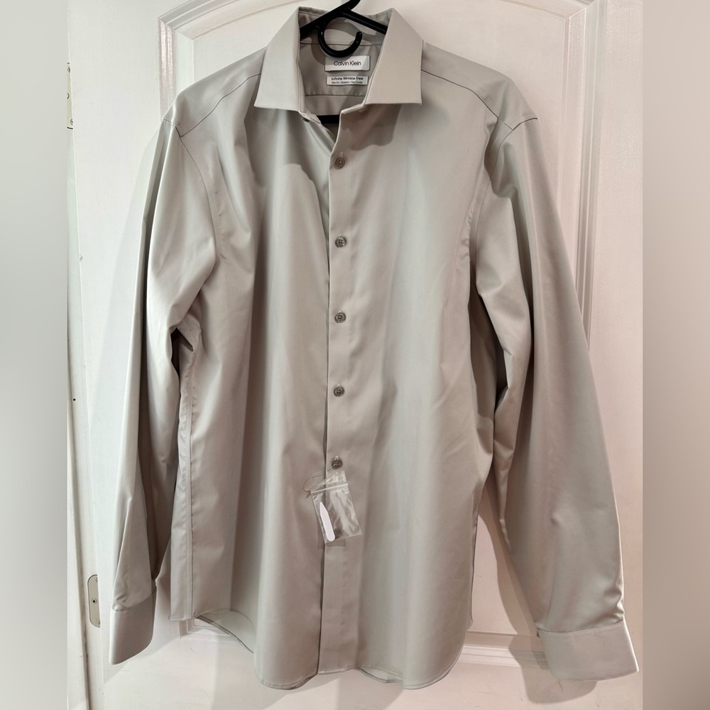Calvin Klein Light Gray Dress Shirt